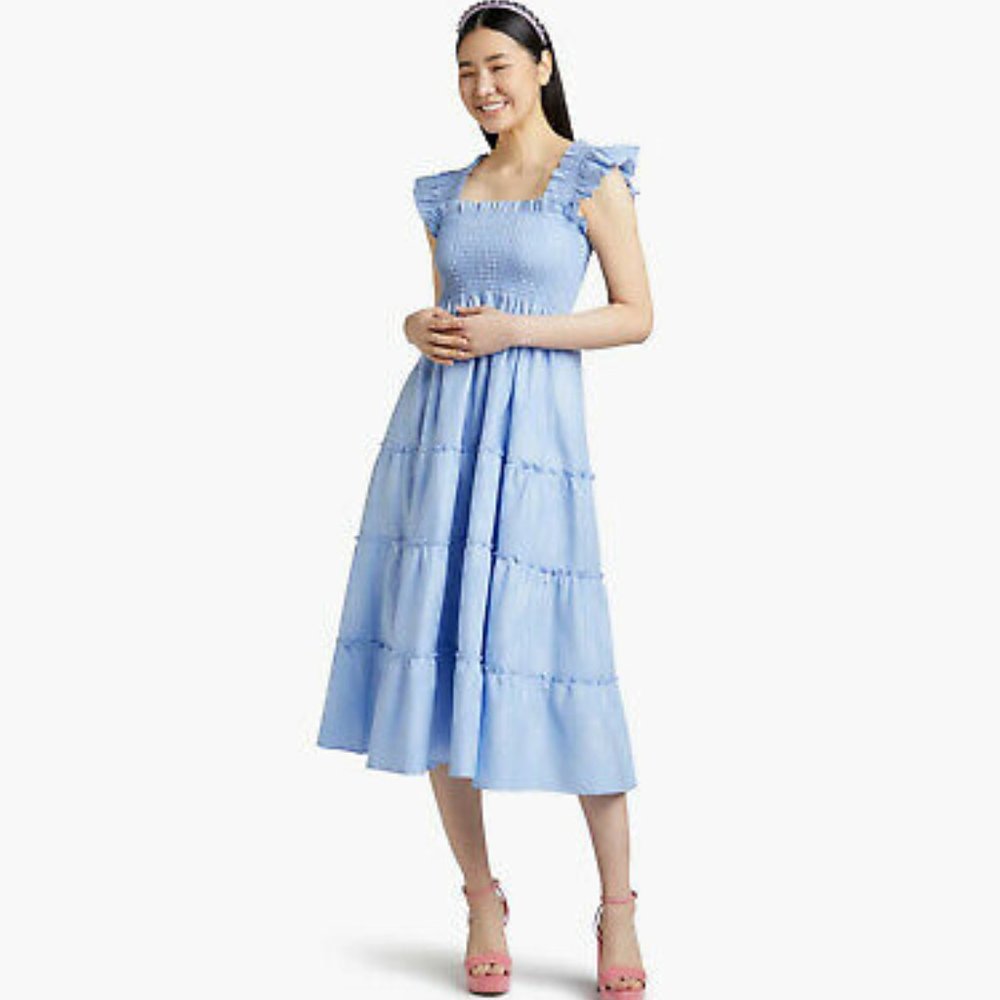 Hill House Home "Ellie" Nap Dress, Light Blue, EUC